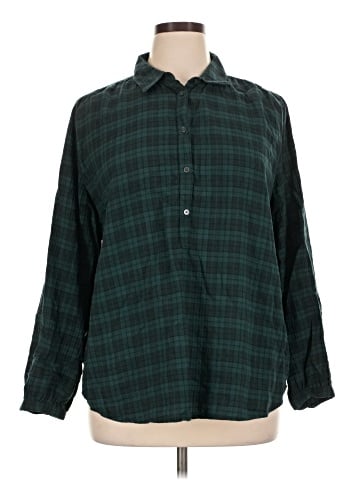 Ann Taylor LOFT Outlet Long Sleeve Button-Down Shirt (view 1)