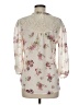 Live 4 Truth 100% Polyester Floral Ivory 3/4 Sleeve Blouse Size M - photo 2