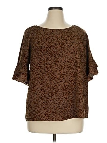 Shein Curve Short Sleeve Blouse (view 1)