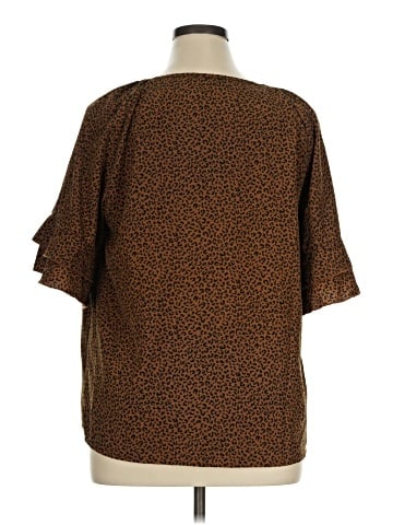 Shein Curve Short Sleeve Blouse (view 2)