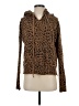 Nili Lotan Animal Print Brown Pullover Hoodie Size XS - photo 1