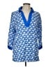 Sigrid Olsen Blue 3/4 Sleeve Blouse Size L - photo 1