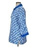 Sigrid Olsen Blue 3/4 Sleeve Blouse Size L - photo 5