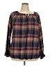 Chaps 100% Cotton Brown Long Sleeve Blouse Size 2X - photo 1