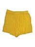 Twik 100% Viscose Solid Yellow Shorts Size L - photo 2