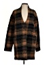 10 Tree 100% Organic Cotton Plaid Brown Coat Size XS - photo 1