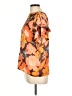 DR2 100% Polyester Orange Short Sleeve Blouse Size L - photo 5