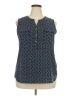 Croft & Barrow 100% Polyester Blue Sleeveless Blouse Size XXL - photo 1