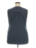 Croft & Barrow 100% Polyester Blue Sleeveless Blouse Size XXL - photo 2