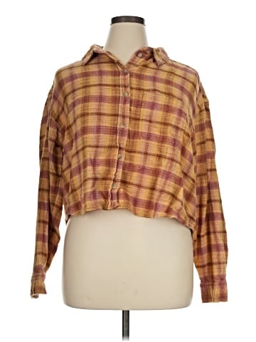 American Eagle Outfitters Long Sleeve Button-Down Shirt (view 1)