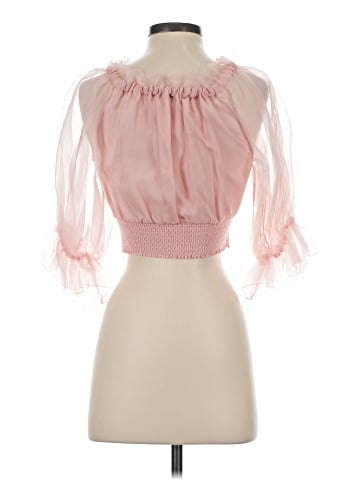 Alice + Olivia Short Sleeve Silk Top (view 2)