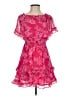 Jessica Simpson 100% Polyester Tropical Pink Cocktail Dress Size XS - photo 1