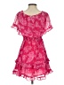 Jessica Simpson 100% Polyester Tropical Pink Cocktail Dress Size XS - photo 2