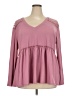 Torrid Pink Long Sleeve Blouse Size 2X Plus (2) - photo 1