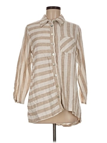 Soft Surroundings 3/4 Sleeve Button-Down Shirt (view 1)