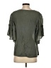 Maven West 100% Cupro Green Short Sleeve Blouse Size S - photo 2