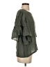 Maven West 100% Cupro Green Short Sleeve Blouse Size S - photo 4