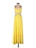 Betsy & Adam 100% Polyester Yellow Cocktail Dress Size 8 - photo 1