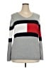 Tommy Hilfiger 100% Cotton Color Block Gray Pullover Sweater Size XXL - photo 1