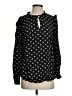 Alexander Jordan 100% Rayon Polka Dots Black Long Sleeve Blouse Size S - photo 1