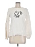 Ann Taylor LOFT 100% Cotton Graphic White Pullover Sweater Size M - photo 1