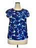 Ivanka Trump 100% Polyester Blue Short Sleeve Blouse Size XXL (estimated) - photo 1