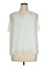 Halogen 100% Polyester Ivory Short Sleeve Blouse Size XL - photo 1