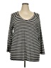 TWO by Vince Camuto Black 3/4 Sleeve Top Size 2X - photo 1