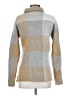 DKNY Plaid Gray Turtleneck Sweater Size XXS - photo 2