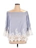 Alex Marie Blue 3/4 Sleeve Blouse Size XL - photo 1