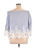 Alex Marie Blue 3/4 Sleeve Blouse Size XL - photo 2