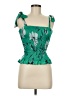 Krisa 100% Polyester Green Sleeveless Blouse Size M - photo 1