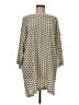 Sunner 100% Silk Print Tan Ivory Casual Dress Size M - photo 1