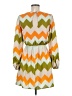 GB 100% Polyester Chevron-herringbone Orange Casual Dress Size M - photo 2