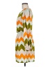 GB 100% Polyester Chevron-herringbone Orange Casual Dress Size M - photo 5