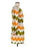 GB 100% Polyester Chevron-herringbone Orange Casual Dress Size M - photo 4