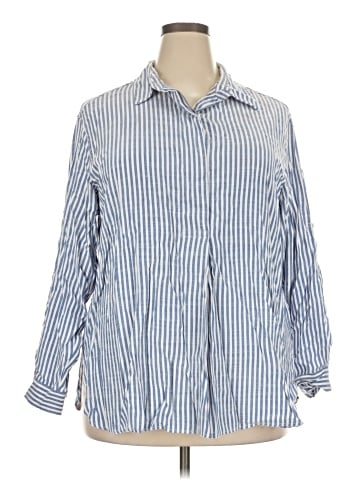 Max Studio 3/4 Sleeve Button-Down Shirt (view 1)