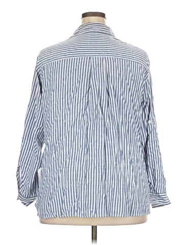 Max Studio 3/4 Sleeve Button-Down Shirt (view 2)
