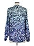 Calvin Klein 100% Polyester Animal Print Blue Long Sleeve Blouse Size M - photo 2