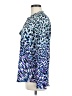 Calvin Klein 100% Polyester Animal Print Blue Long Sleeve Blouse Size M - photo 5