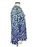 Calvin Klein 100% Polyester Animal Print Blue Long Sleeve Blouse Size M - photo 4