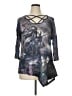 One World Gray 3/4 Sleeve Top Size XL - photo 1