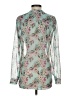 Kut from the Kloth 100% Polyester Floral Teal Long Sleeve Blouse Size S - photo 2