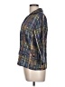Caviar 100% Polyester Plaid Blue 3/4 Sleeve Blouse Size L - photo 5