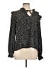 CeCe Black Long Sleeve Blouse Size L - photo 1