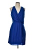 Hunter Dixon Solid Blue Cocktail Dress Size L - photo 1