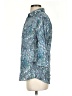 Croft & Barrow Paisley Teal 3/4 Sleeve Button-Down Shirt Size S - photo 5