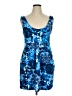 J Valdi Print Blue Cocktail Dress Size XL (estimated) - photo 1
