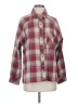 Staccato Plaid Burgundy Long Sleeve Button-Down Shirt Size S - photo 1