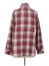 Staccato Plaid Burgundy Long Sleeve Button-Down Shirt Size S - photo 2